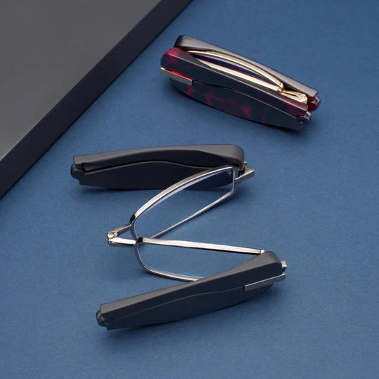 Compact Reading Glasses  Foldable Metal Frame Design - Product showcase