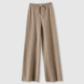 Damen Weitbeinige Hose - Feinstrick mit Zugband