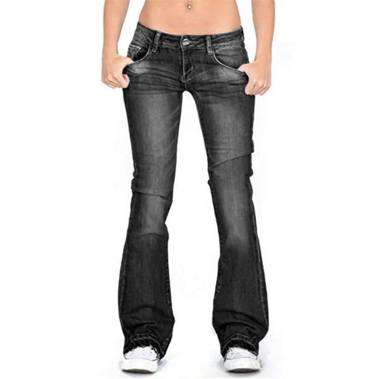 Damen Niedrige Leibhöhe Schlagjeans - Bell Bottom