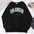Damen-Sweatshirt in Übergröße - Los Angeles California-Print