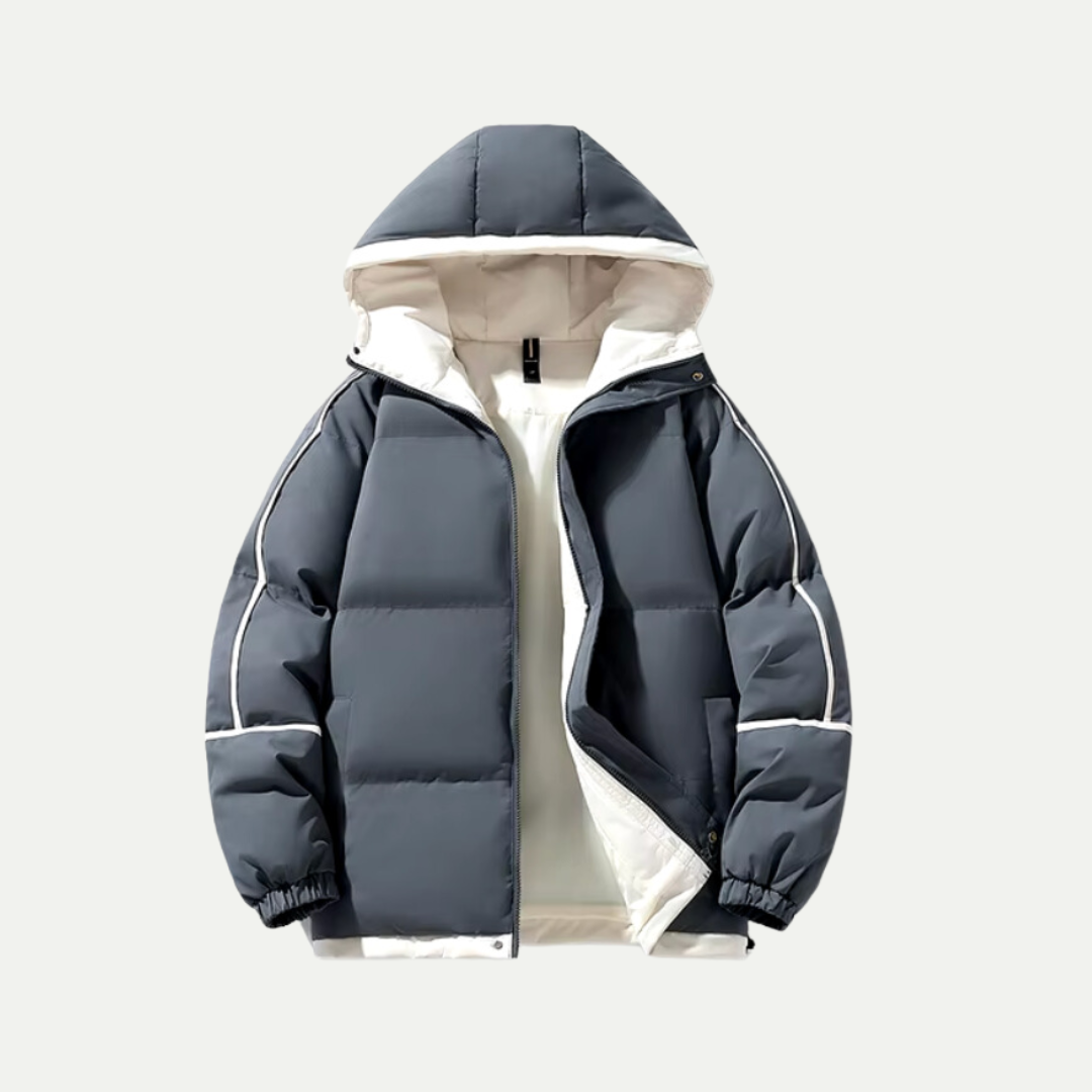 Unisex Puffer Winterjacke – Gesteppt mit Kapuze