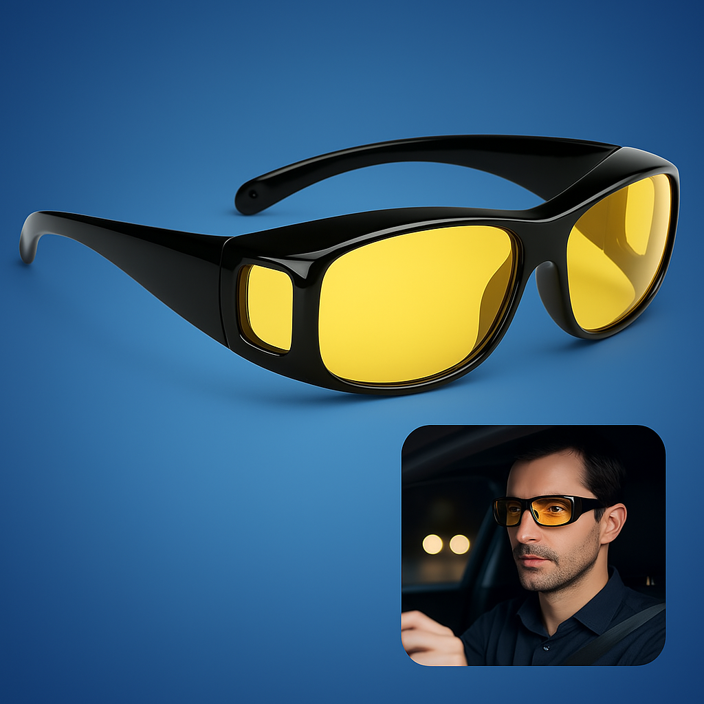 Night Driving Glasses  Anti-Glare Yellow Lens Technology - Product showcase