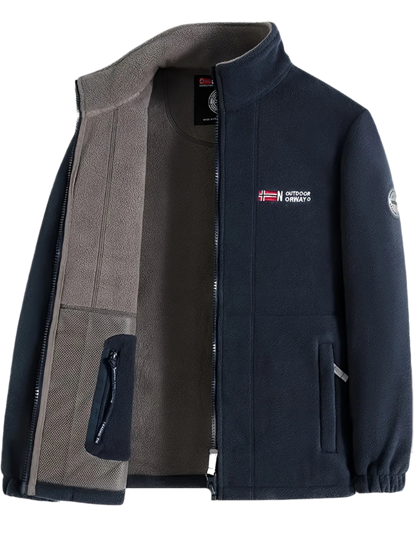 Herren Fleecejacke - Reißverschluss mit Stehkragen