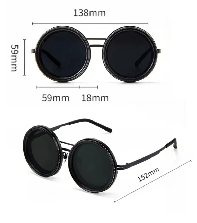 🔥Adjustable Tint Polarized Round Sunglasses (50% OFF) - ALPINE WEAR