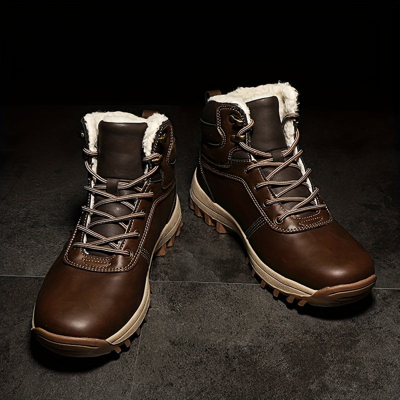 Herren Winter-Wander-Stiefeletten – Thermofutter mit Rutschfester Außensohle
