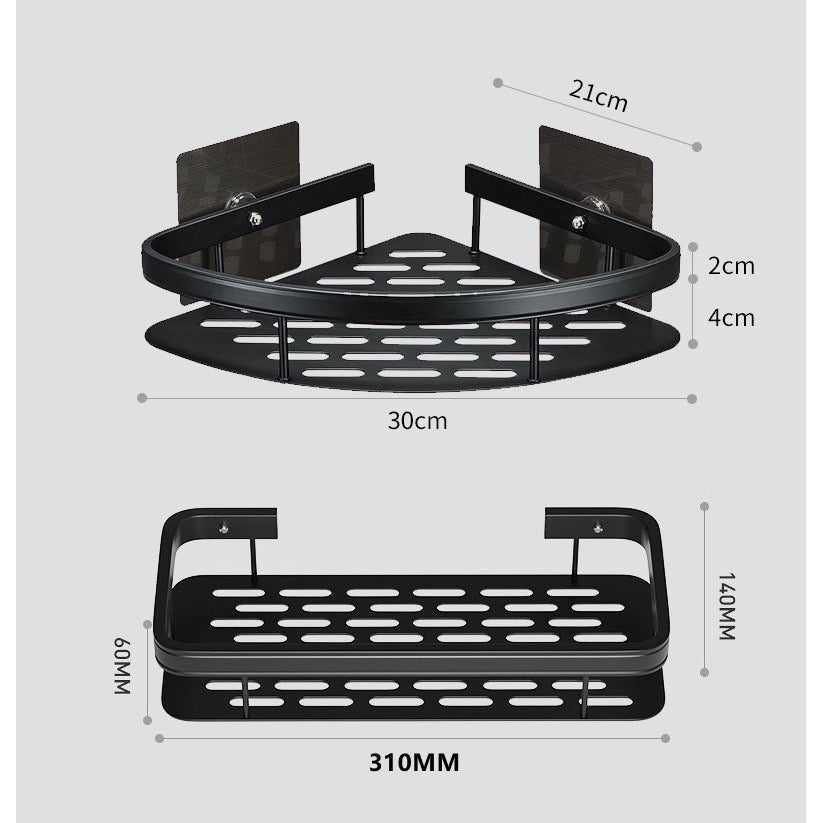 Aluminium Corner Bathroom Shelf - ALPINE WEAR