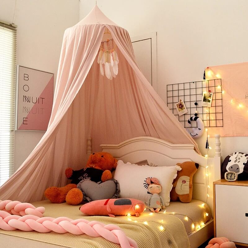 Kinder Bett Baldachin Vorhang - Lese- & Spielzelt