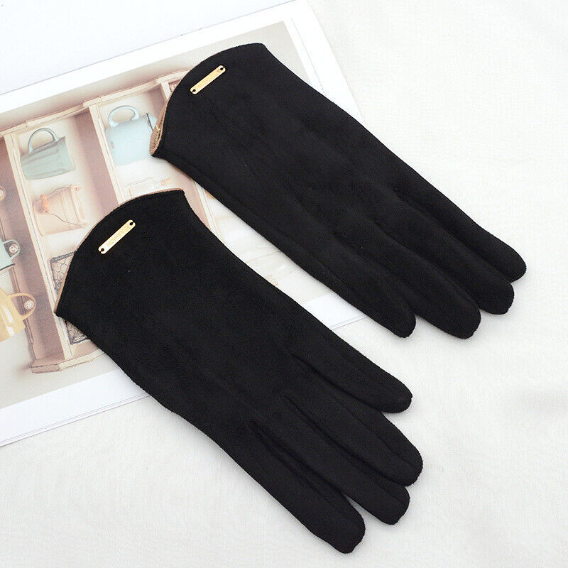 Damen Touchscreen-Winterhandschuhe - Geschmeidiges Finish und Metall-Akzent