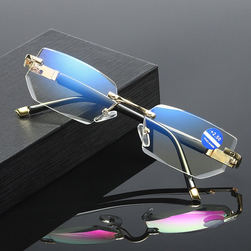 Blue Light Blocking Rimless Reading Glasses for Presbyopia - ALPINE WEAR