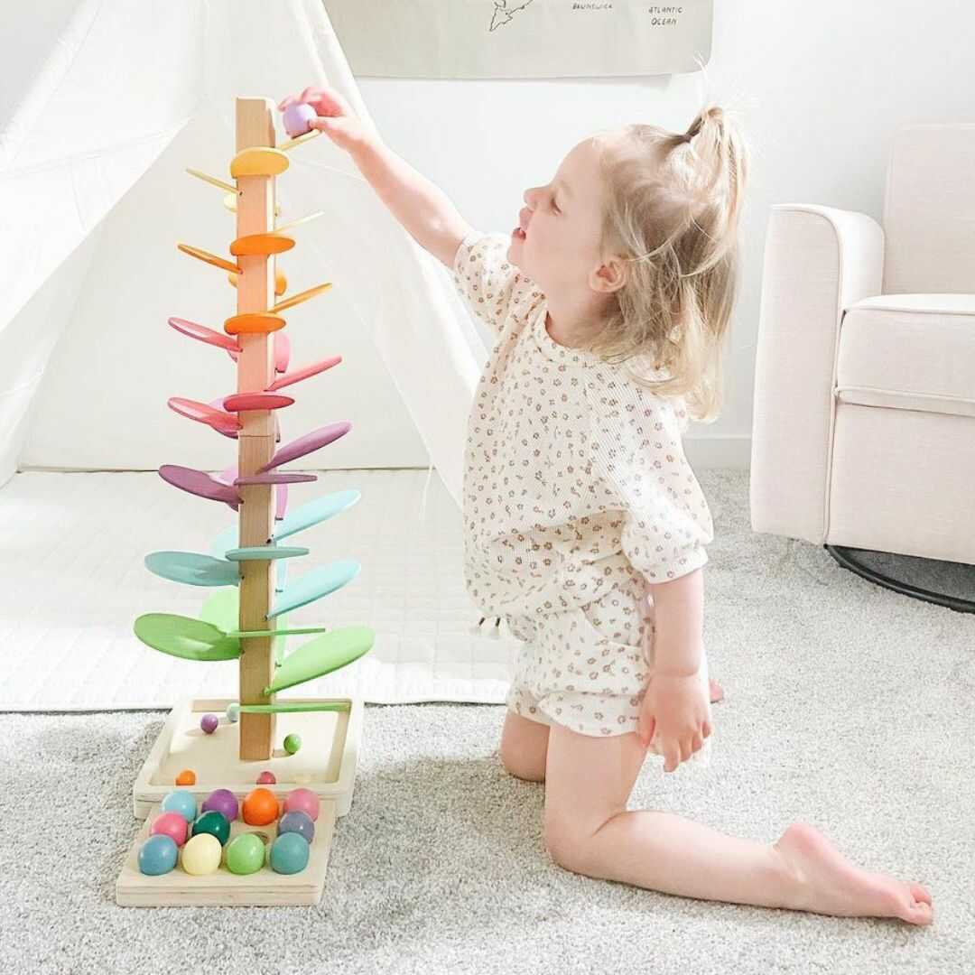 Kinder Kugelbahn Turm Spielzeug - Pädagogisches Spielset