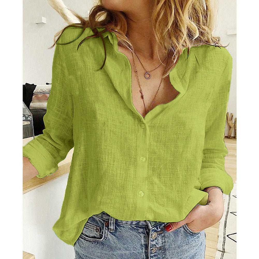 Camisa de Linho Feminina Manga Longa - Loja Vennanci