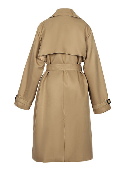 Damen Eleganter Langer Trenchcoat - Zweireihiger Stil