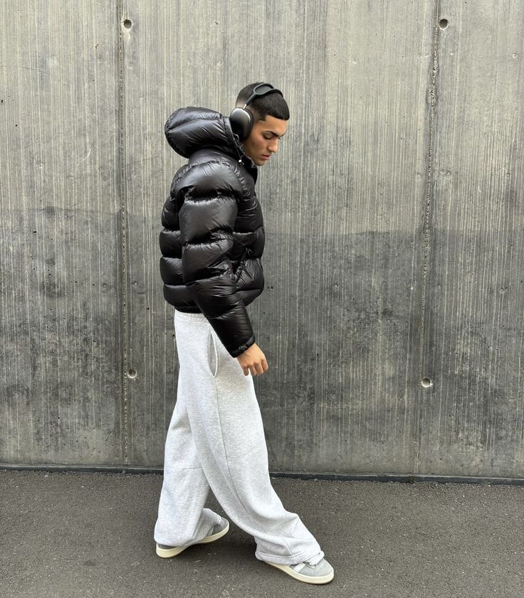 Herren Isolierte Pufferjacke - Kapuze & Gesteppt