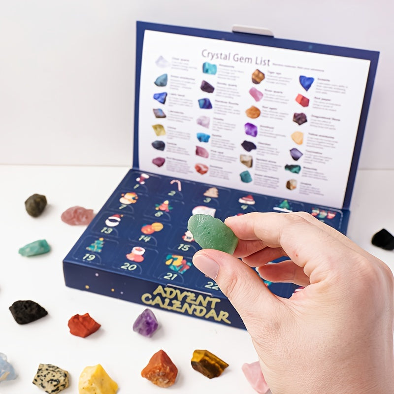 Edelstein-Sammlung Adventskalender Set - 24 Naturkristalle & Blind Box