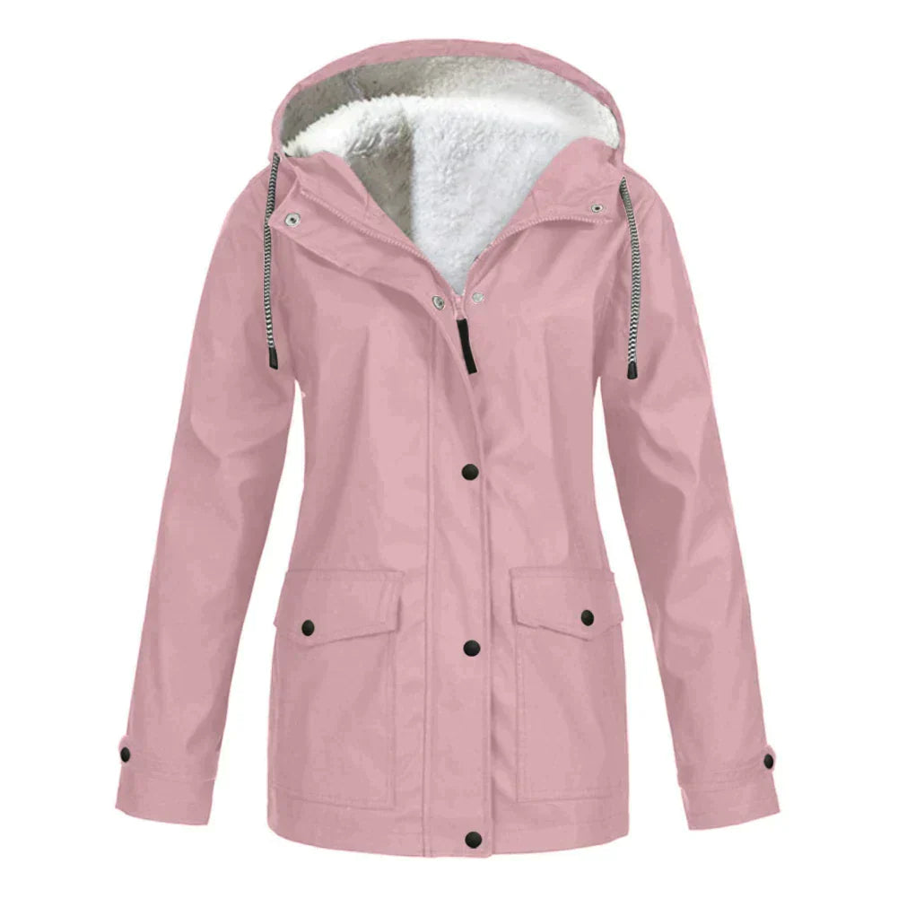 Damen Gemütliche Wasserdichte Jacke - Warme Innenfutter-Funktion