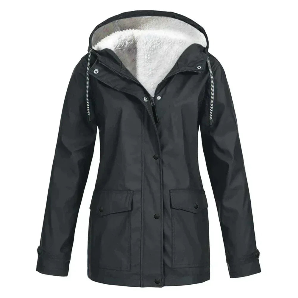 Damen Gemütliche Wasserdichte Jacke - Warme Innenfutter-Funktion