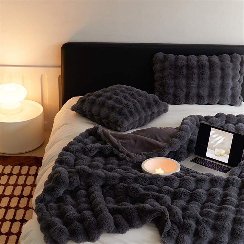 Luxus Kuscheldecke – 3D Waffel-Design