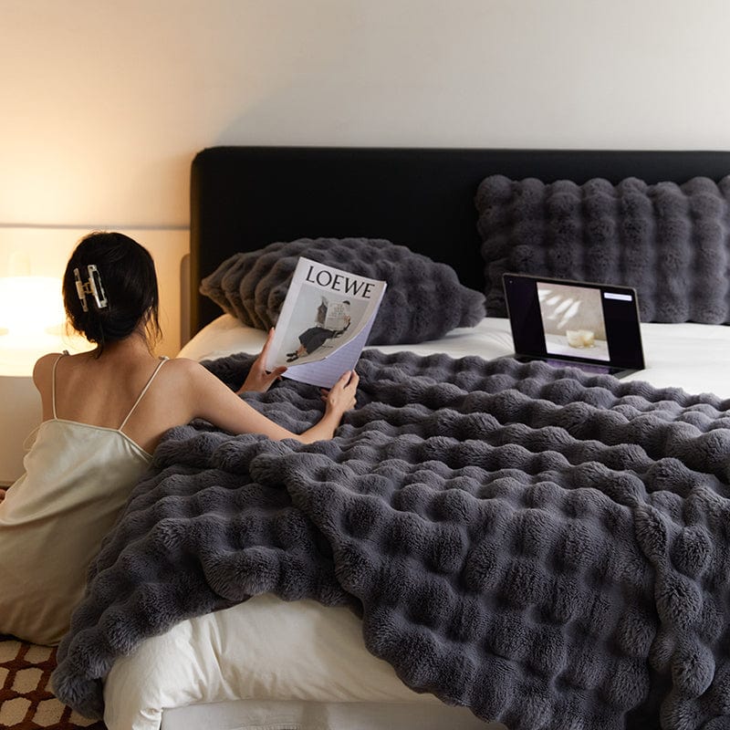 Luxus Kuscheldecke – 3D Waffel-Design