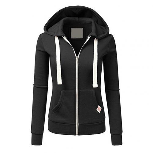 Damen Slim-Fit Kapuzenpullover - Mit Reißverschluss & Kängurutasche