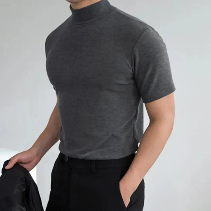 Stilvolles High-Collar-T-Shirt für Herren
