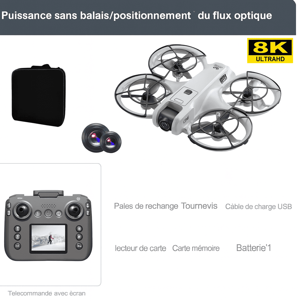 Drone Professionnel V666 – Double Caméra 8K & Stabilisation 6 Axes - ALPINE WEAR
