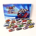 Weihnachts-Adventskalender Spielzeug-Set - 24 Mini-Rennautos & Überraschungen