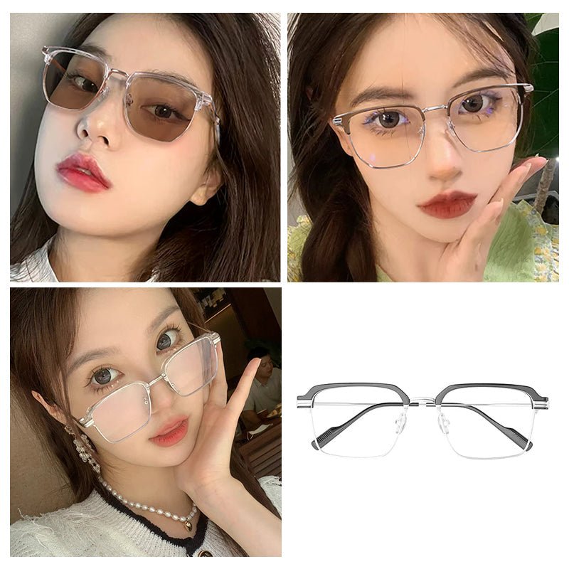 Fashion Anti - blue Light Gradient Square Myopic Glasses - ALPINE WEAR