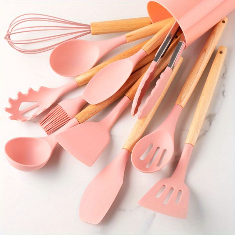 12-teiliges Küchen-Utensilien-Set - Kratzfest & Hitzebeständig