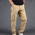 Herren Relaxte Passform Cargo Hose - Gerades Bein mit Seitlichen Pattentaschen