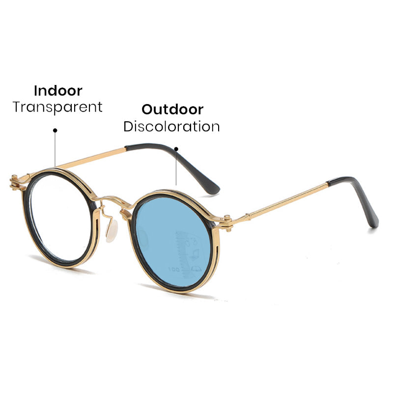Ultra-Light Multifocal Photochromic Progressive Anti-Blue Light Reading Glasses