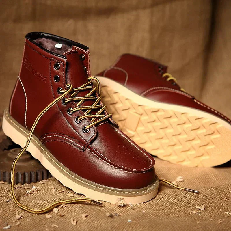 Herren Schnürstiefel Moc Toe - Robust Profilsohle