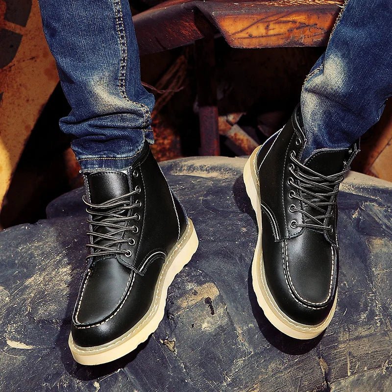 Herren Schnürstiefel Moc Toe - Robust Profilsohle