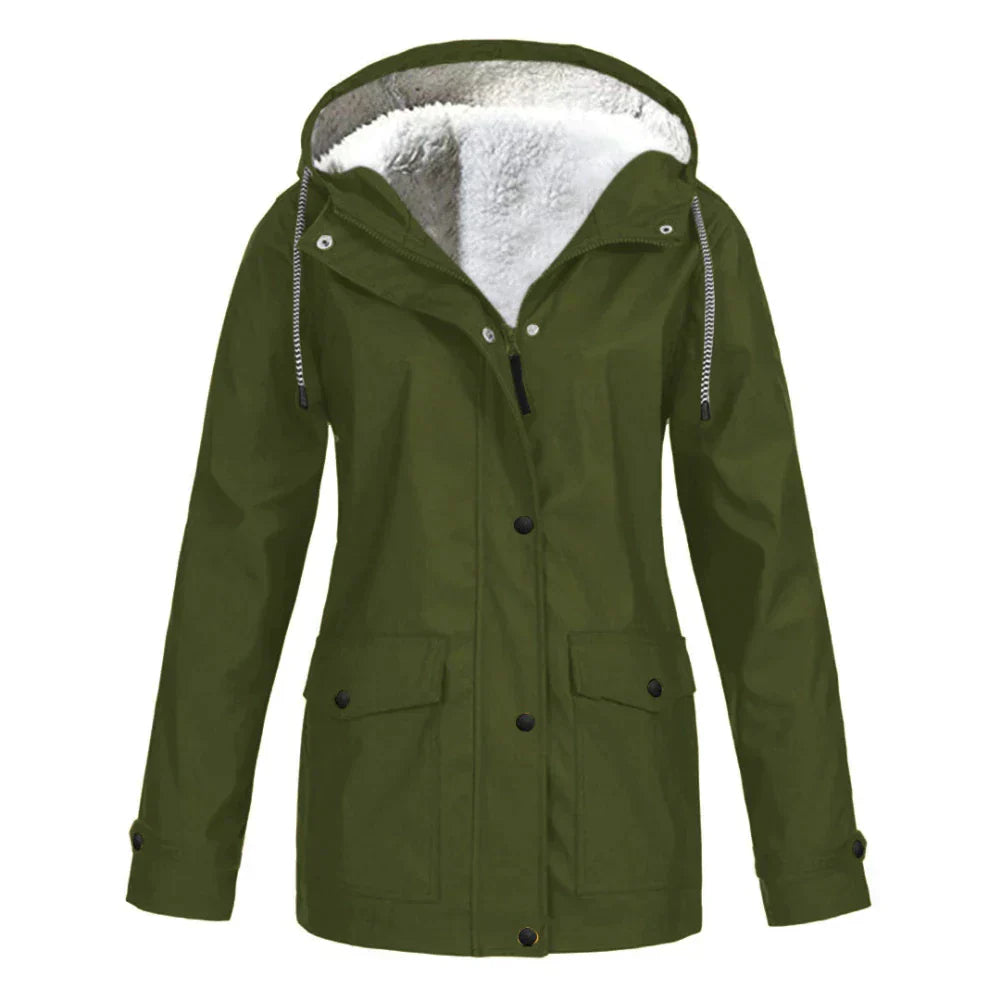 Damen Gemütliche Wasserdichte Jacke - Warme Innenfutter-Funktion