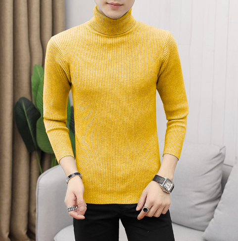 Herren Rollkragenpullover - Gerippt Slim Fit
