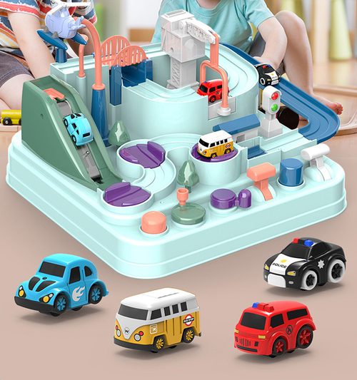 Auto Abenteuer Rennbahn Manuell – Motorik Lernspielzeug Puzzle