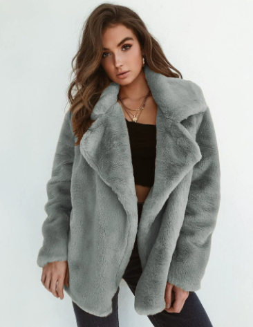 Damen Wintermantel - Oversized mit Reverskragen