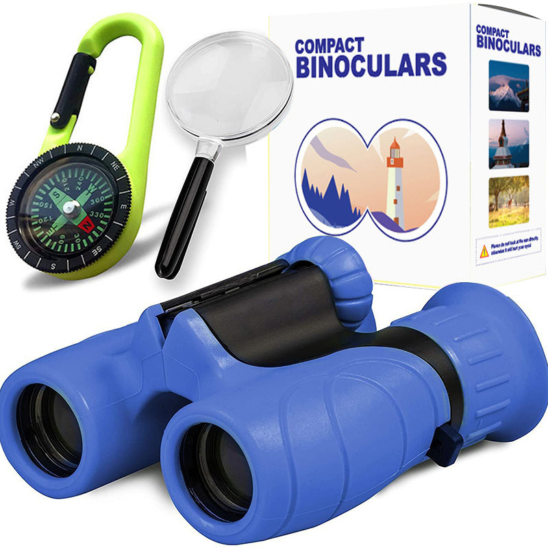 Kinder Fernglas 8x Robust – Outdoor Entdecker Set Kompass