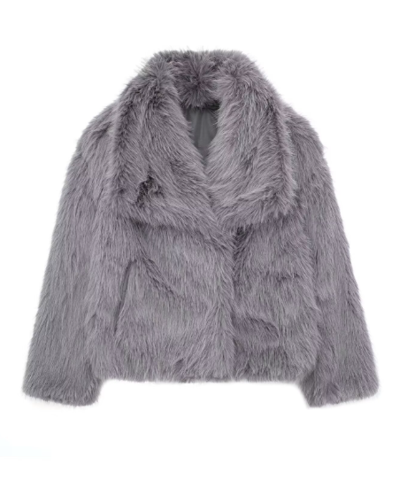 Damen Pelzmantel - Warme & luxuriöse Winterjacke