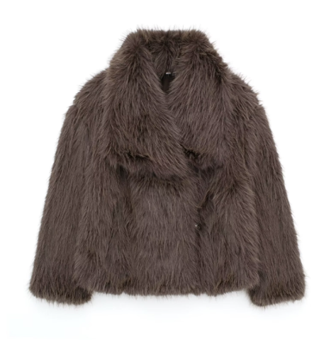 Damen Pelzmantel - Warme & luxuriöse Winterjacke