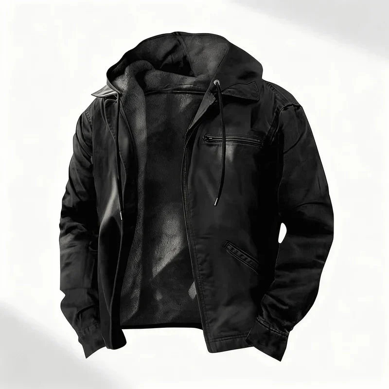 Herren Winterjacke - Weiches Futter mit Kordelzug-Kapuze