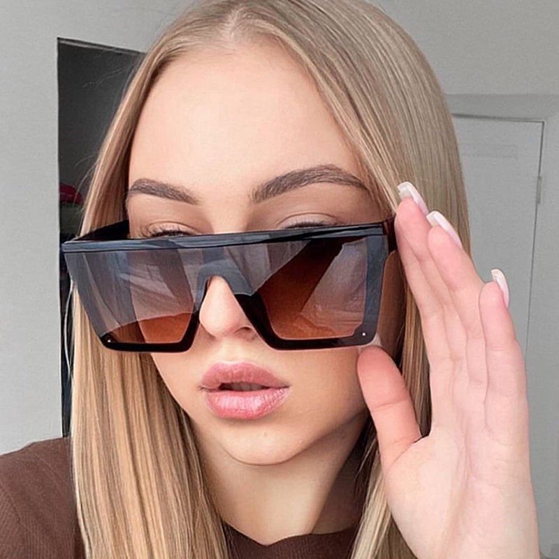 Large Frame One Piece Lens Sunglasses - ALPINE WEAR