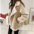 Damen Wildleder-Winterjacke - Oberbekleidung mit gemütlichem Futter