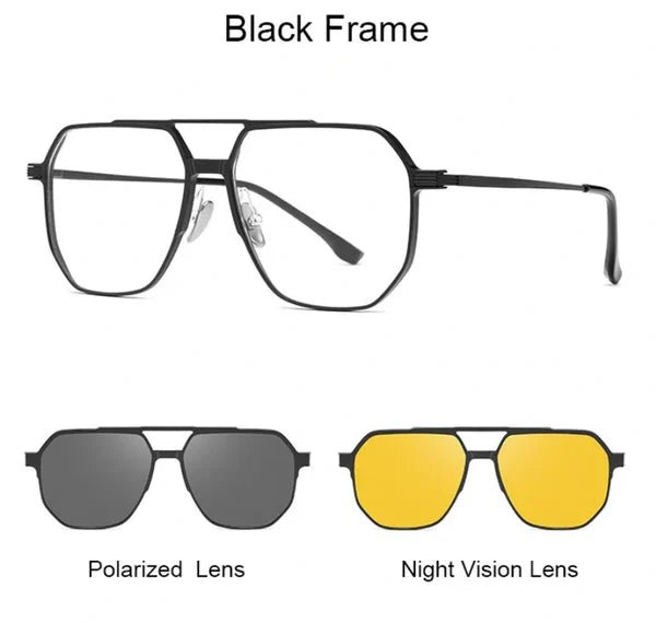 🔥😎Men And Women 3 In 1 Magnetic Polarized Sunglasses - ALPINE WEAR