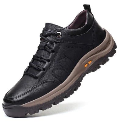 Men's Orthopaedic Leather Trainers - ALPINE WEAR
