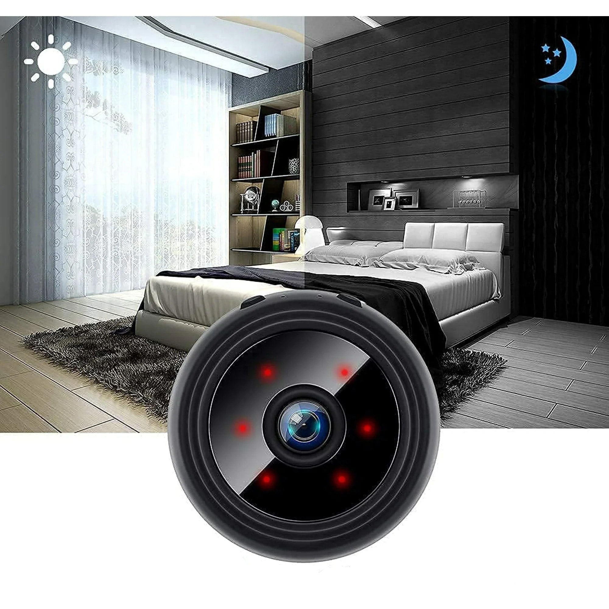 Mini Schwarze Magnetische Kamera - Full HD Drahtlose Überwachung