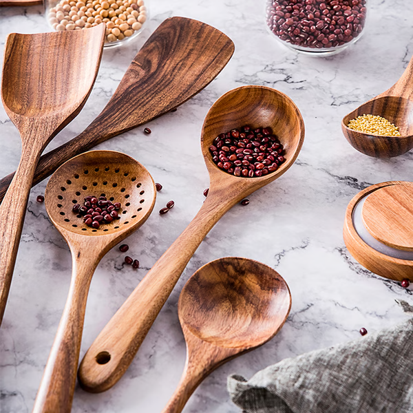 Küchenutensilien-Set – Antihaftbeschichtetes Holz