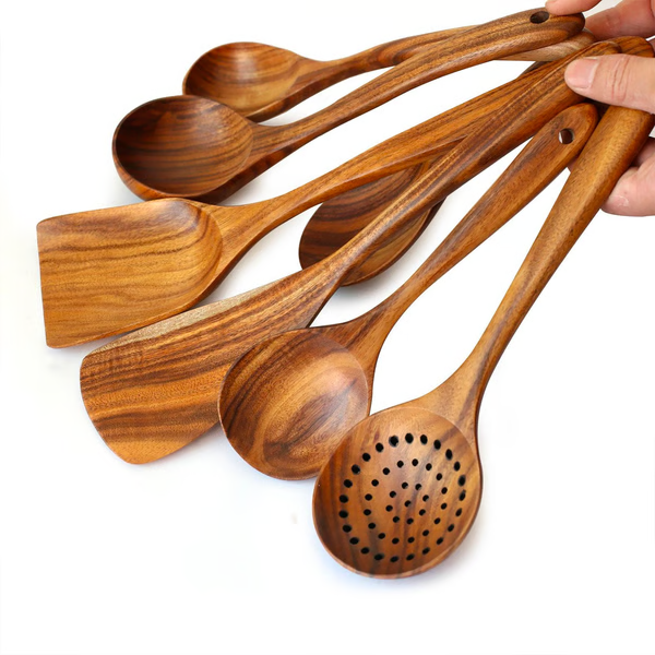 Küchenutensilien-Set – Antihaftbeschichtetes Holz