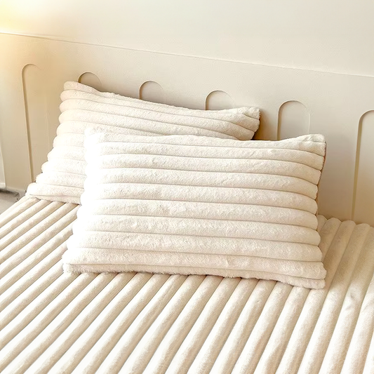 2er Set Kissenbezüge Gerippt - Flauschig und Weich