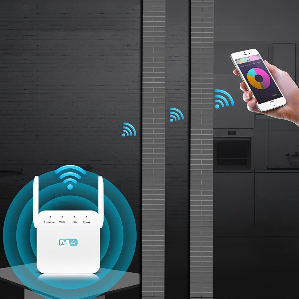 WiFi Repeater Signalverstärker – Leistungsstarker WLAN Extender mit Antennen