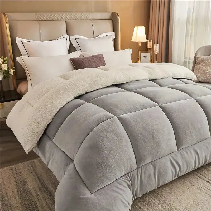 Gesteppte Wendbare Bettdecke – Dual-Textur-Decke